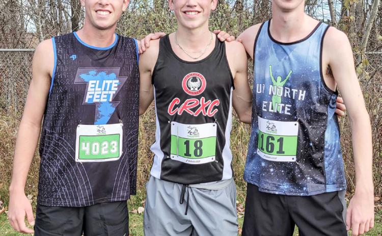 Pictured from left to right, Caleb Palmreuter (drafted by Elite Feet), Seth Mead (drafted by Complete Runner) and Elijah Christensen (drafted by Up North Elite).