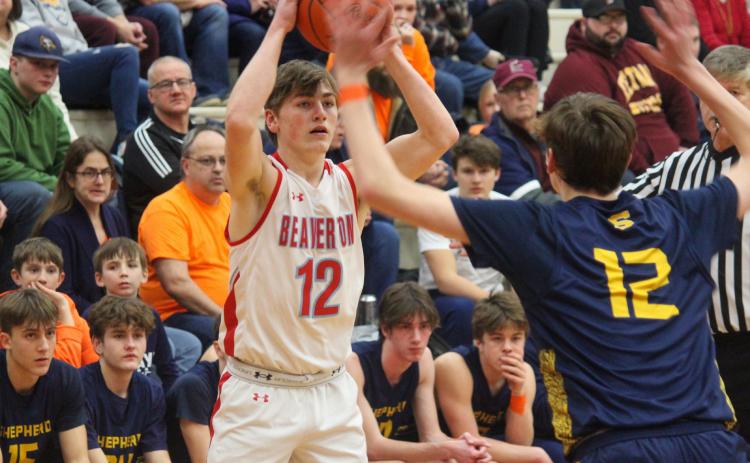 Reese Longstreth attempts to make a pass against Shepherd.