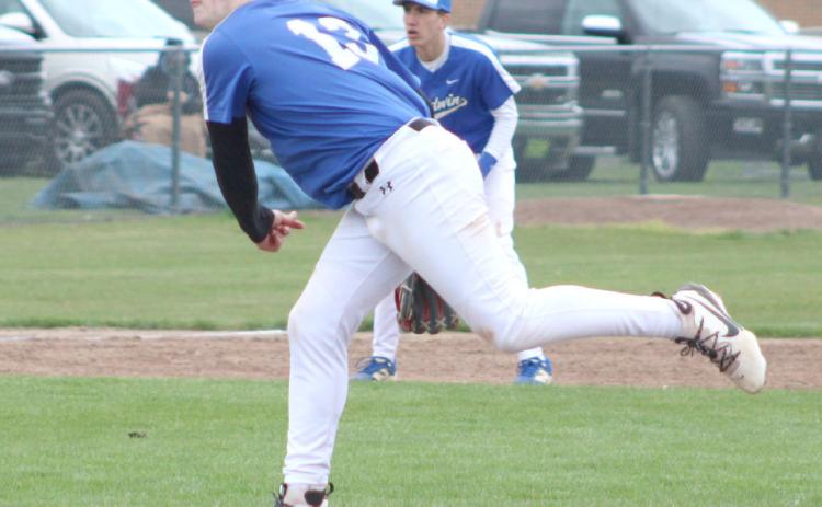Karter Phillips was the winning pitcher for Gladwin in the semifinals of Saturday’s Division 2 district tournament at Shepherd.