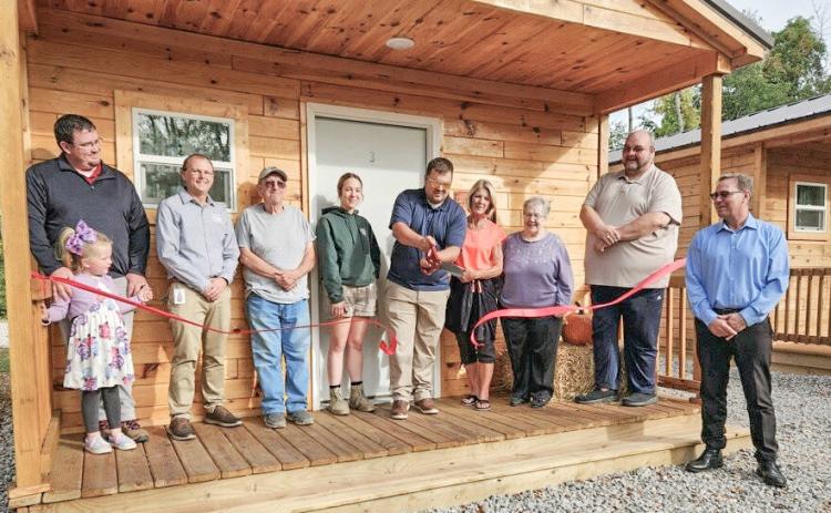 RIBBON CUTTING HELD FOR NEW CABINS