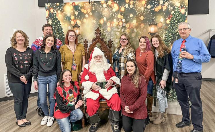 Pictured are employees at the 2023 Gladwin County Department of Health and Human Services Christmas party.