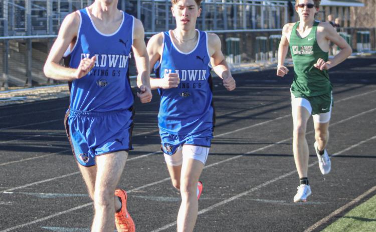 Elijah Christensen and Ben Verellen made up half of the 4x400 relay team that qualified for the Division 2 state meet by placing fifth at the regional Monday.