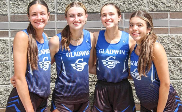 The relay squad of Ava Gary, Tessa Shea, Abby Robinson, and Kamya Cajigas set a new record for Gladwin in the 4x100 during State Finals on Saturday.