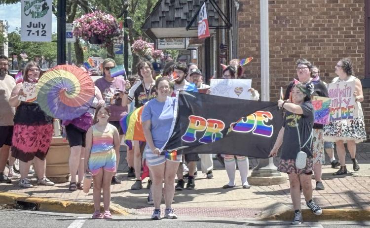 Parade participants are pictured at the June 28 event.