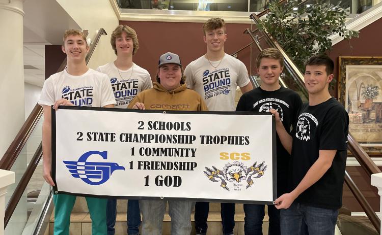 Pictured left to right: Ethan Breault, Treyton Siegert, Gage Cingano, Lucas Mead, Colby Owens, and Kade Hunt.