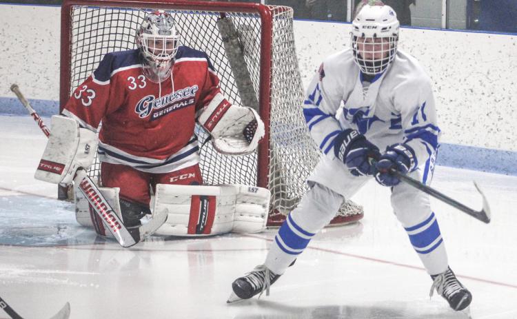 Braeden Guzman scored two goals, including the overtime winner, when Gladwin won a thriller over visiting Genesee on Dec. 21. GLADWIN