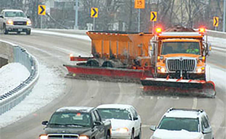 A snowplow at work. PHOTO CREDIT MDOT