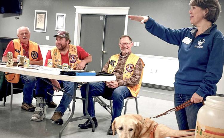 Beth Slade, Director of Lions Engagement, visits the Beaverton Leo and Lions Club.